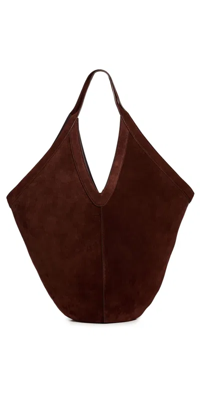 MANSUR GAVRIEL SOFT MEDIUM HOBO BAG CHOCOLATE