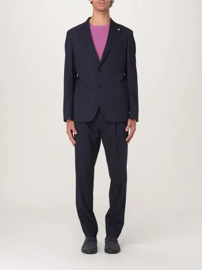 MANUEL RITZ SUIT MANUEL RITZ MEN COLOR BLUE