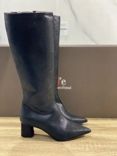 MANUFACTURE D'ESSAI MANUFACTURE D’ ESSAI FRAUEN STIEFEL A13 AUS LEDER RAINGEKO SCHWARZ CASUAL 39