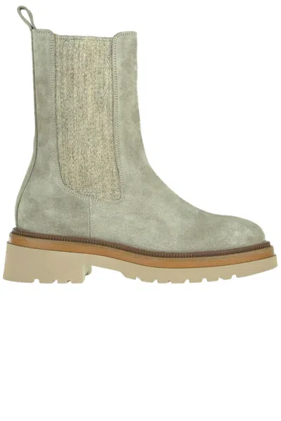 MARA BINI SUEDE BEATLE ANKLE BOOTS