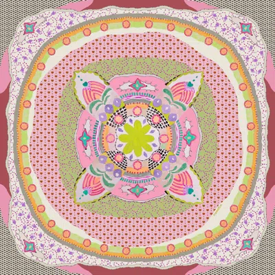 MARAETHRA WOMEN'S COSMIC PLAY SILK SQUARE SCARF