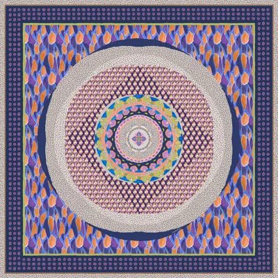 MARAETHRA WOMEN'S MODERN FOREST SILK SQUARE SCARF