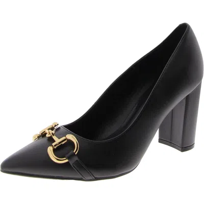 MARC FISHER GRUFF WOMENS FAUX LEATHER POINTED TOE PUMPS