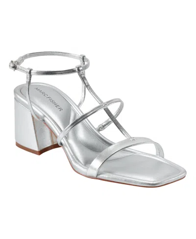 MARC FISHER WOMEN'S GELLYN CAGED BLOCK HEEL SANDALS
