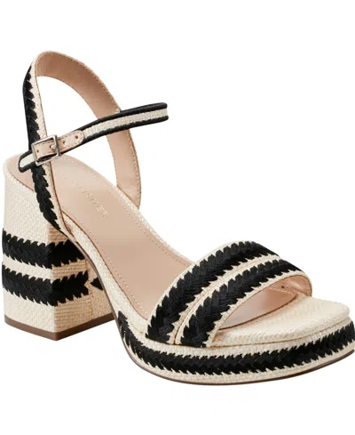 MARC FISHER WOMEN'S HONNIA SQUARE TOE DRESS SANDALS