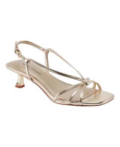 MARC FISHER WOMEN'S RAVENY STRAPPY KITTEN HEEL SANDALS