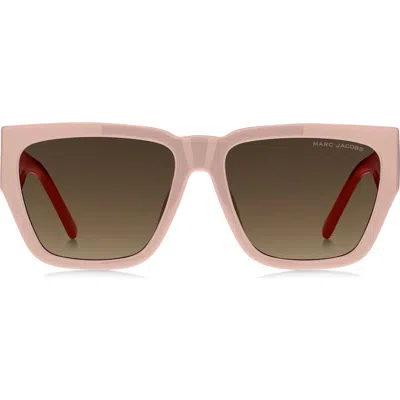 MARC JACOBS MARC JACOBS 57MM GRADIENT SQUARE SUNGLASSES
