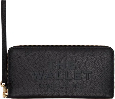 MARC JACOBS BLACK 'THE LEATHER CONTINENTAL' WALLET