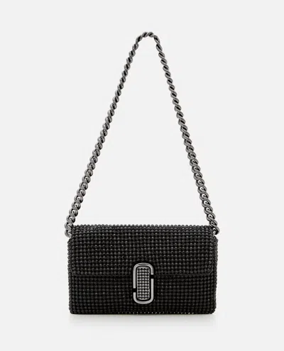 MARC JACOBS WOMEN BLACK THE RINESTONE J MARC MINI SHOULDER BAG, ONESIZE LUXURY SHOULDER BAGS FOR WOMEN DARVEYS