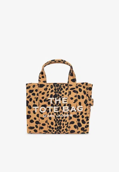 MARC JACOBS SMALL THE CHEETAH CANVAS TOTE BAG