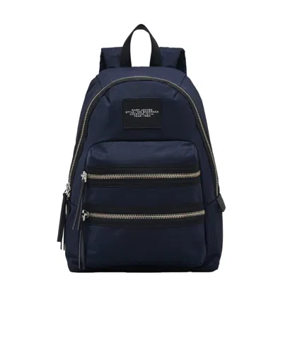 MARC JACOBS MARC JACOBS THE BIKER LOGO-PATCH ZIPPED LARGE BACKPACK