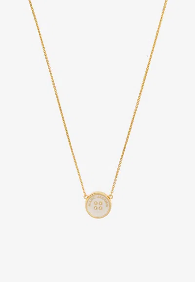 MARC JACOBS THE BUTTON PENDANT NECKLACE