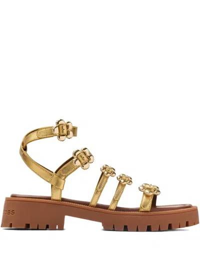 MARC JACOBS THE DAISY METALLIC SANDALS