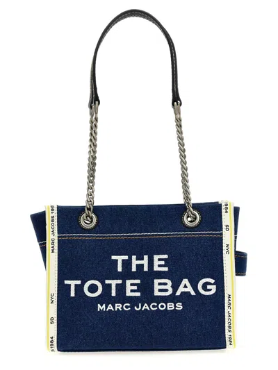 MARC JACOBS MARC JACOBS 'THE DENIM CHAIN SMALL TOTE' SHOULDER BAG