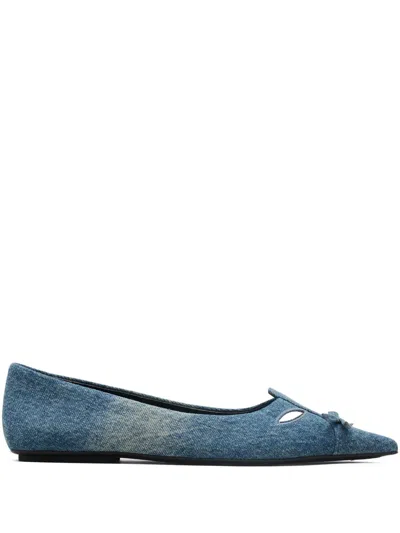MARC JACOBS THE DENIM KAT BALLERINA FLATS