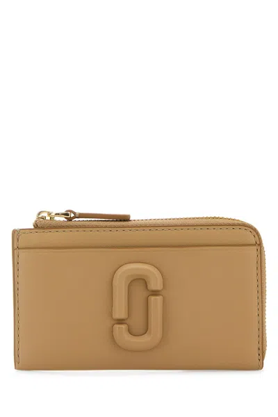 MARC JACOBS MARC JACOBS CAMEL LEATHER CARD HOLDER