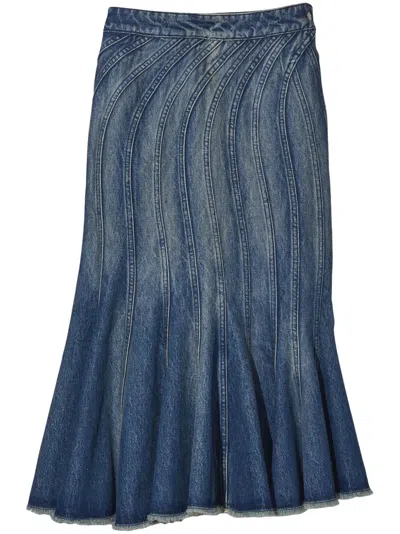 MARC JACOBS WAVE HIGH-WAISTED DENIM SKIRT