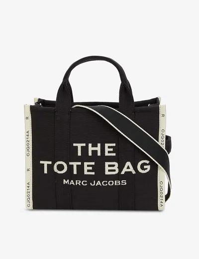 MARC JACOBS WOMENS BLACK THE JACQUARD MEDIUM TOTE BAG