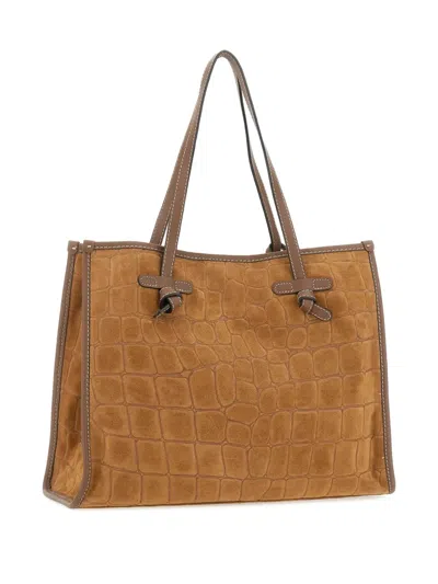 MARCELLA CLUB CROCODILE-EMBOSSED TOTE BAG