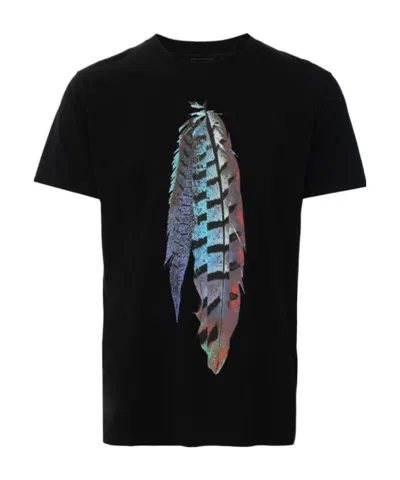 MARCELO BURLON COUNTY OF MILAN FEATHER PRINTED T-SHIRT