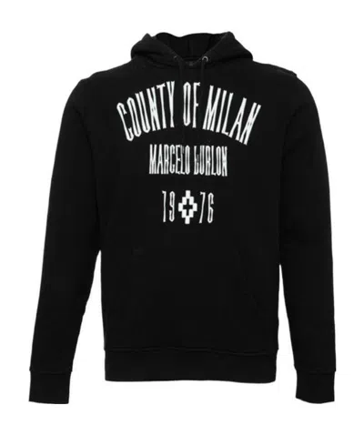 MARCELO BURLON COUNTY OF MILAN LOGO PRINTED HOODED SWEATER
