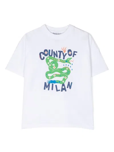 MARCELO BURLON COUNTY OF MILAN SNAKE PRINT SHORT-SLEEVE T-SHIRT
