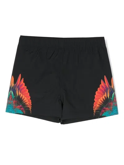 MARCELO BURLON COUNTY OF MILAN SUNSET WINGS-PRINT SWIM SHORTS