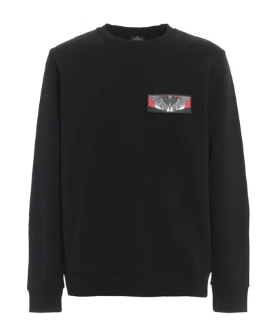 MARCELO BURLON COUNTY OF MILAN WING PATTERN PATCH SWEATER