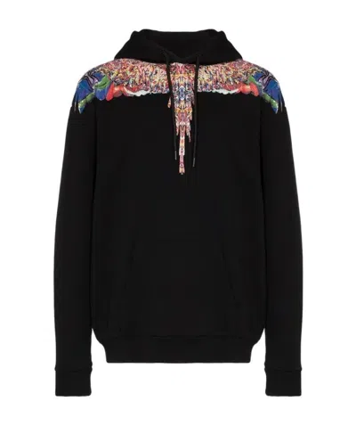 MARCELO BURLON COUNTY OF MILAN WING PRINTED HOODED SWEATER