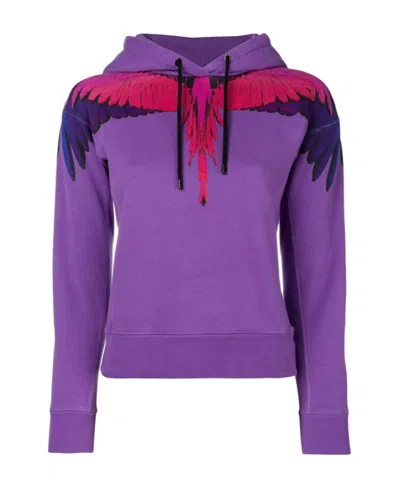 MARCELO BURLON COUNTY OF MILAN WINGS PRINTED HOODED SWEATER