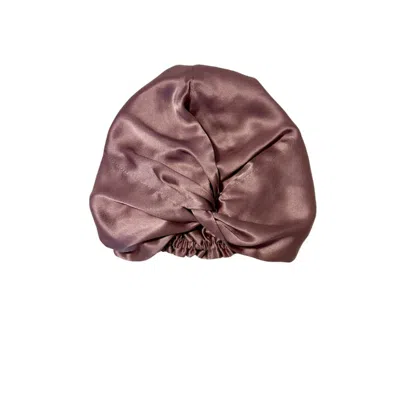 MARCHE' DU LUXE WOMEN'S PINK PURE SILK TURBAN TWISTED FRONT STYLE DOUBLE LAYER CAP BLUSH