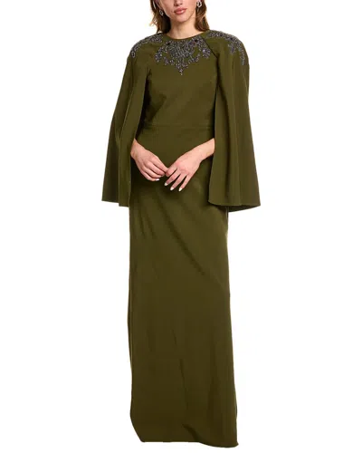 MARCHESA NOTTE CREPE MAXI DRESS