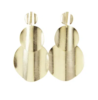 MARCIA MORAN WOMEN'S GOLD CLARITA STATEMENT EARRINGS