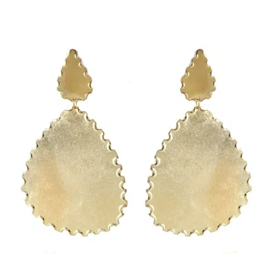 MARCIA MORAN WOMEN'S GOLD NIA STATEMENT DROP EARRINGS