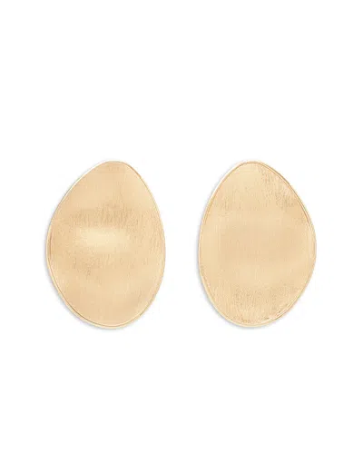 MARCO BICEGO 18K YELLOW GOLD LUNARIA LARGE TEXTURED DISC STATEMENT EARRINGS