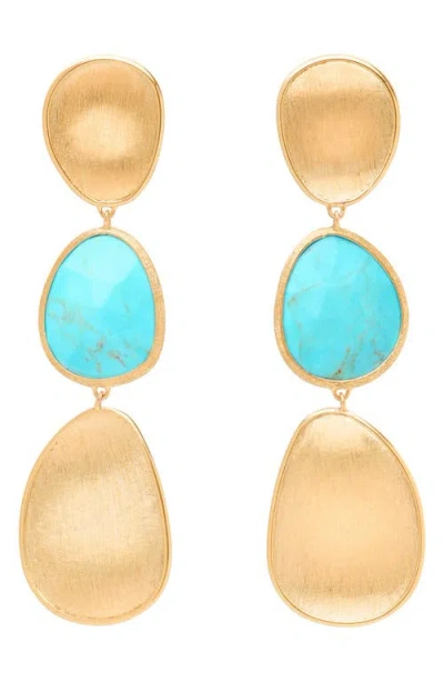 MARCO BICEGO MARCO BICEGO LUNARIA TURQUOISE TRIPLE DROP EARRINGS