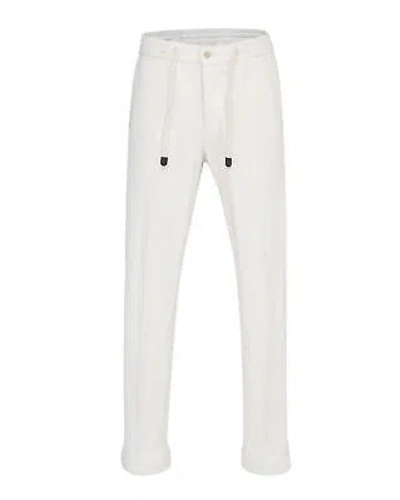 MARCO PESCAROLO MARCO PESCAROLO PANTS DRESS COTTON SILK OFF-WHITE TROUSERS LUXURY ITALY 48