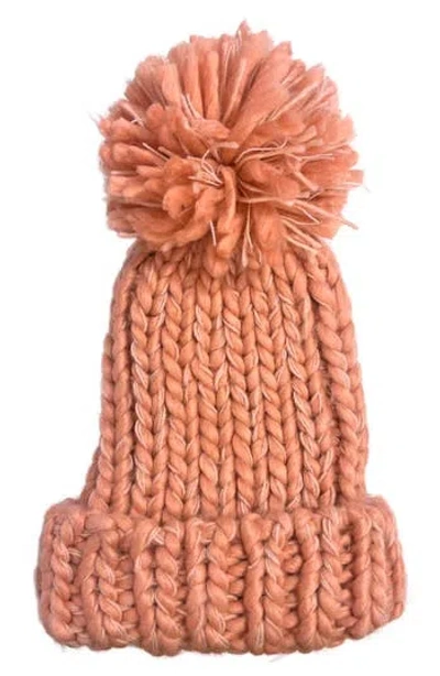 MARCUS ADLER MARCUS ADLER FLUFFY POM CHUNKY KNIT BEANIE