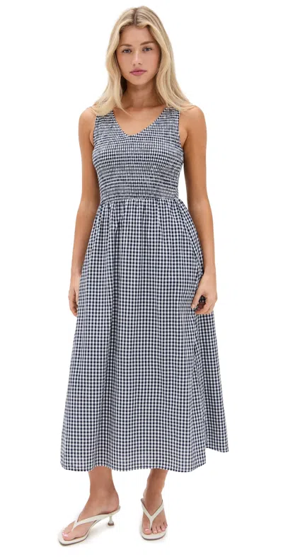 MAREA CORA DRESS NAVY GINGHAM