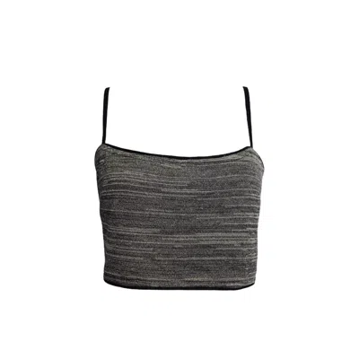 MARIA ARISTIDOU WOMEN'S BLACK / GOLD ARELY CROP TOP