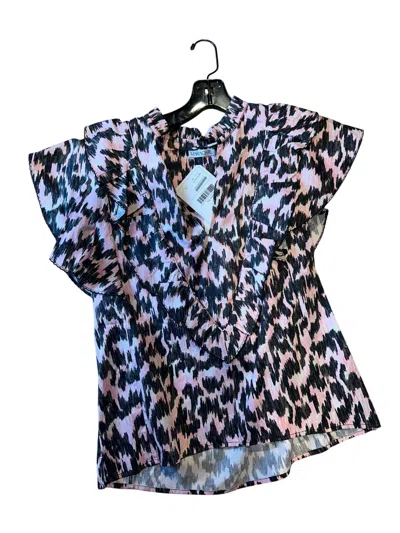 MARIA CHER DABIR TOP IN PINK-BLACK