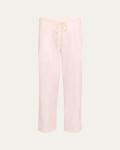 MARIA MCMANUS COSY PLEATED STRAIGHT-LEG DRAWSTRING PANTS