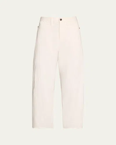 MARIA MCMANUS MID-RISE BARREL-LEG CROP JEANS