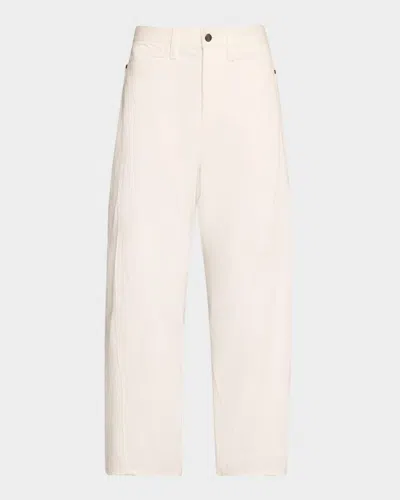 MARIA MCMANUS MID-RISE BARREL-LEG CROP JEANS