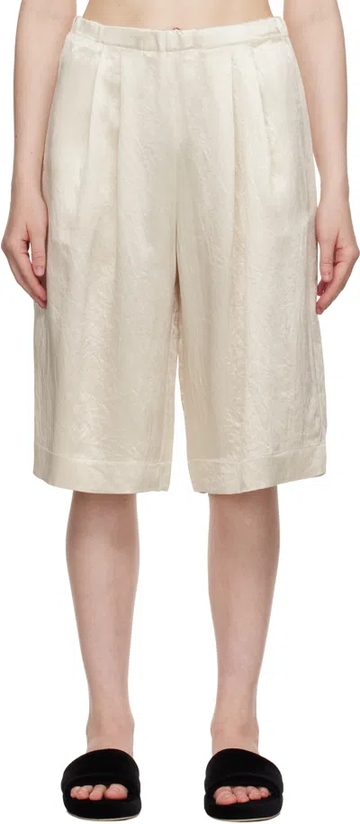 MARIA MCMANUS OFF-WHITE FLAP POCKET BASKETBALL SHORTS