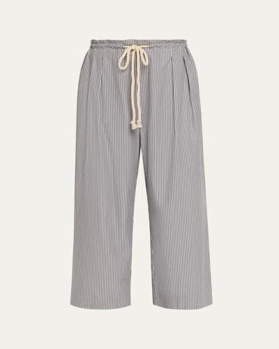MARIA MCMANUS RAILROAD STRIPE PLEATED DRAWSTRING PANTS