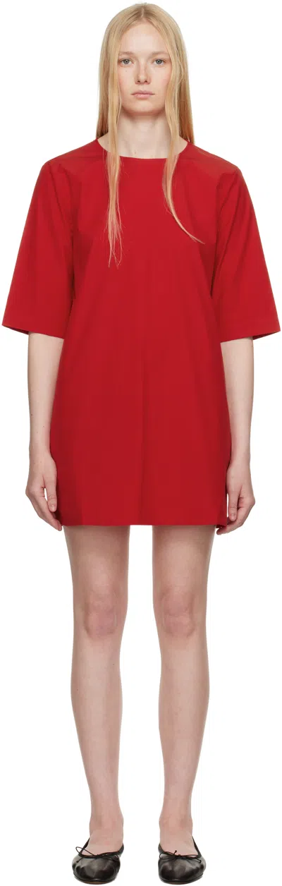 MARIA MCMANUS RED T-SHIRT COCOON MINIDRESS