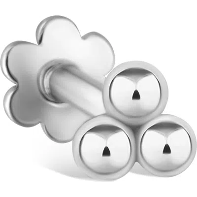 MARIA TASH MARIA TASH BALL TRINITY SINGLE THREADER STUD EARRING