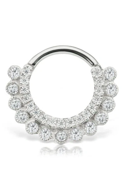 MARIA TASH MARIA TASH DIAMOND ASPARA SINGLE CLICKER HOOP EARRING