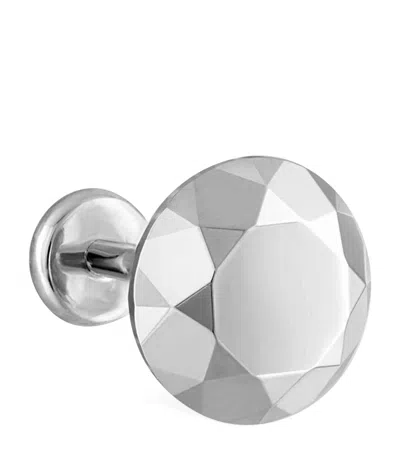MARIA TASH FACETED ROUND THREADED STUD EARRING